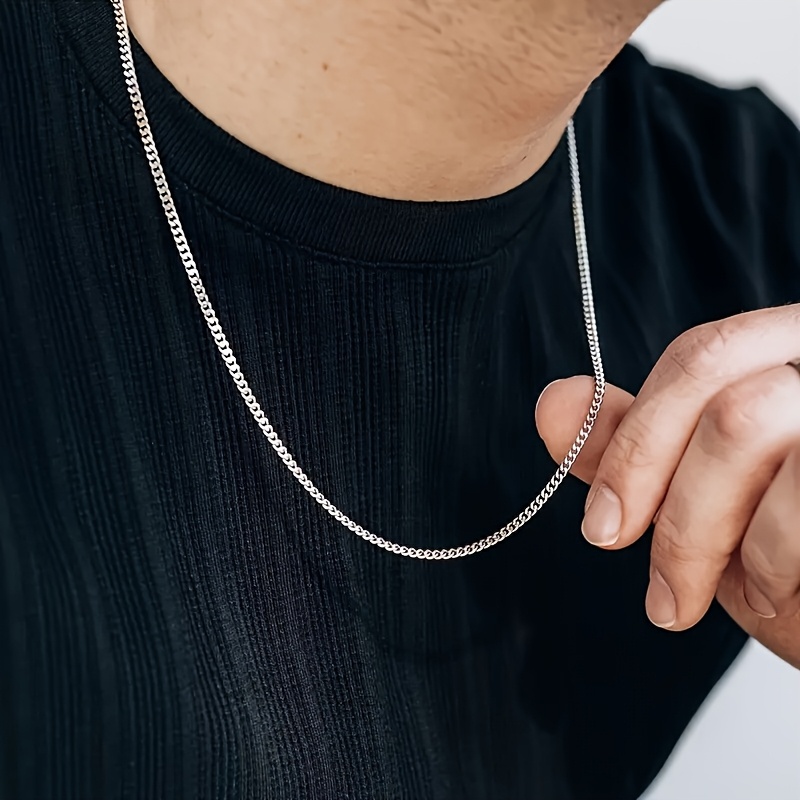 2pcs Stainless Steel Necklace Set Bohemian Style Electroplating for Men Women